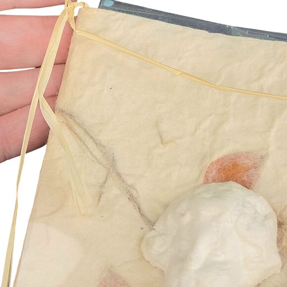 Vintage Hallmark Card Paper Mache Natural Leaves Flowers Angel Birthday Heaven - Picture 9 of 11